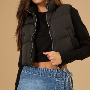 NEW Altar’d State Black Puffer Vest Size XL NWT